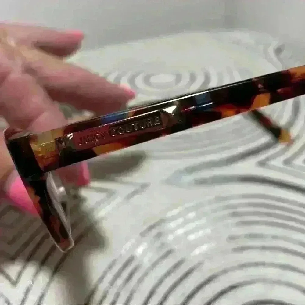 Juicy Couture Adult Eyeglasses Frames Brown Blue Tortoise Gold